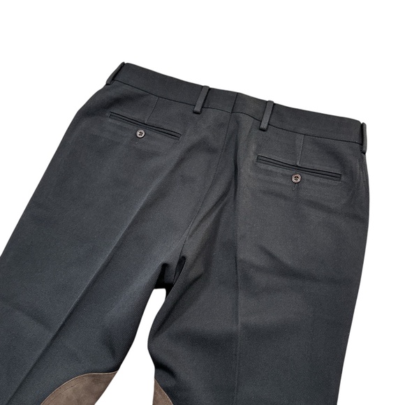 Polo Ralph Lauren Thick Twill Wool Suede Leather Riding Pants Mens 34 - Picture 6 of 12